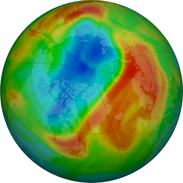 Arctic ozone map for 14 March 2020